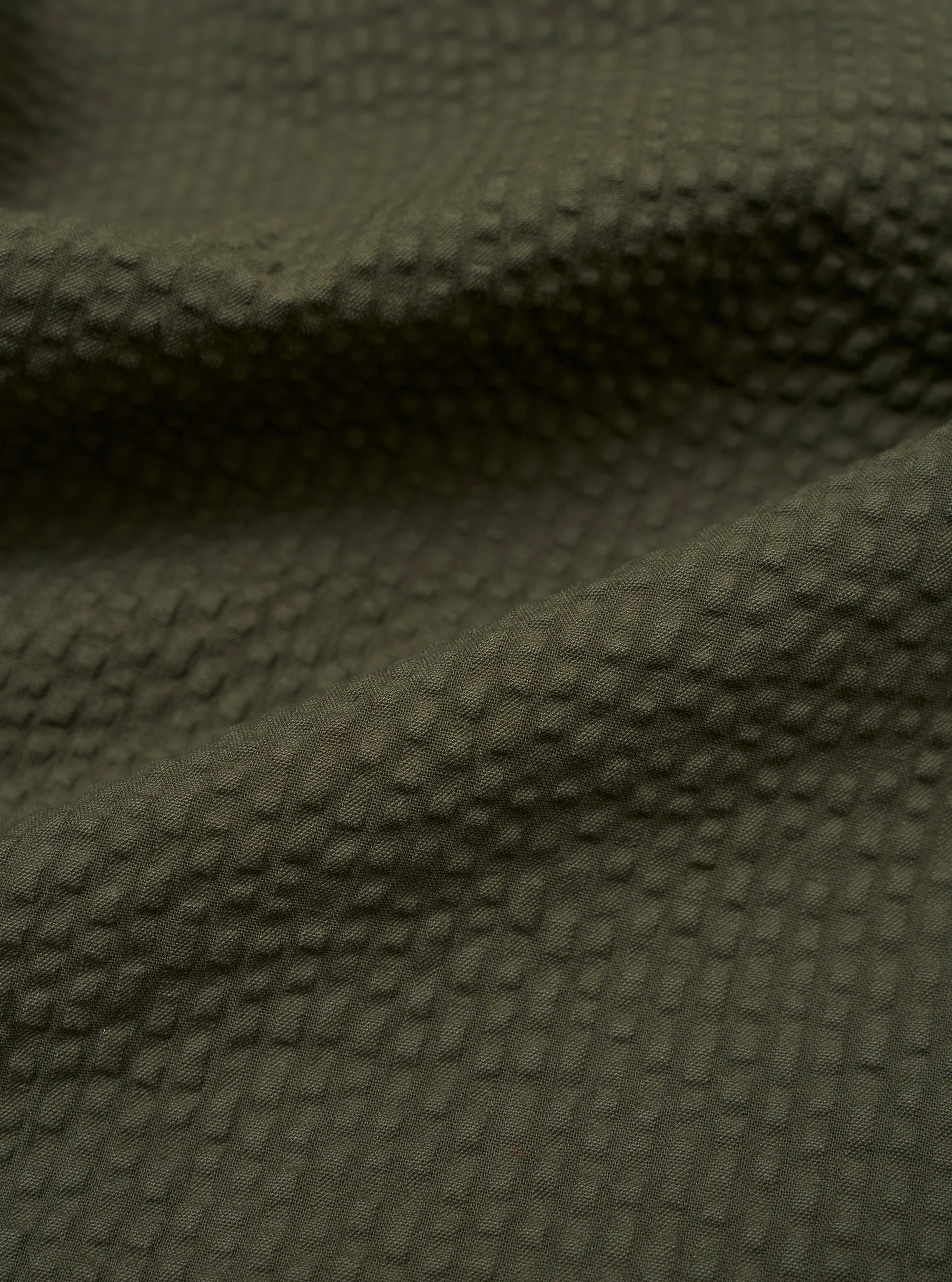 Universal Works - Merida Seersucker Military Chino in Olive - Image 3