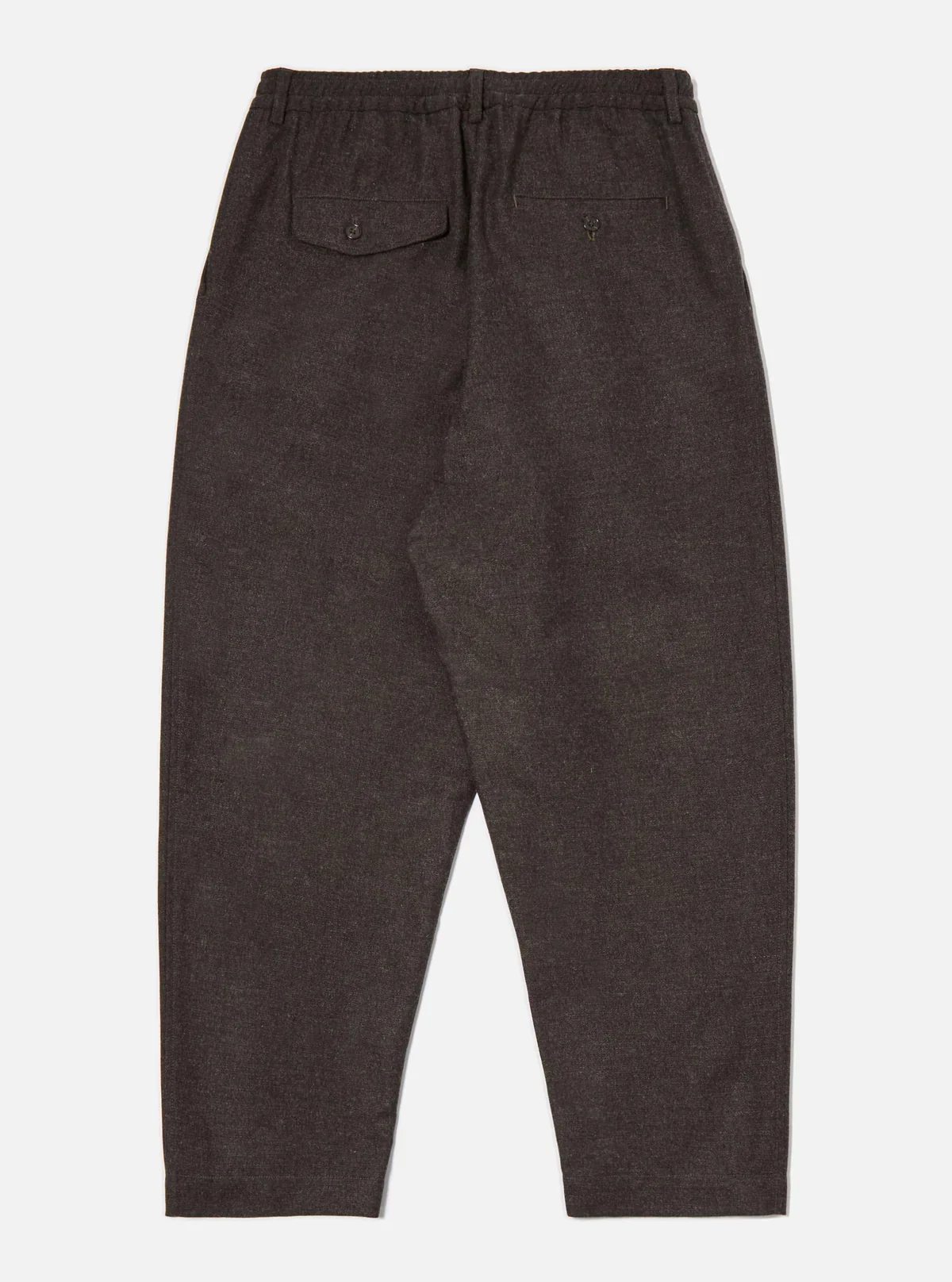Universal Works - Pleated Track Pant in Brown Upcycled Italian Tweed - Image 2