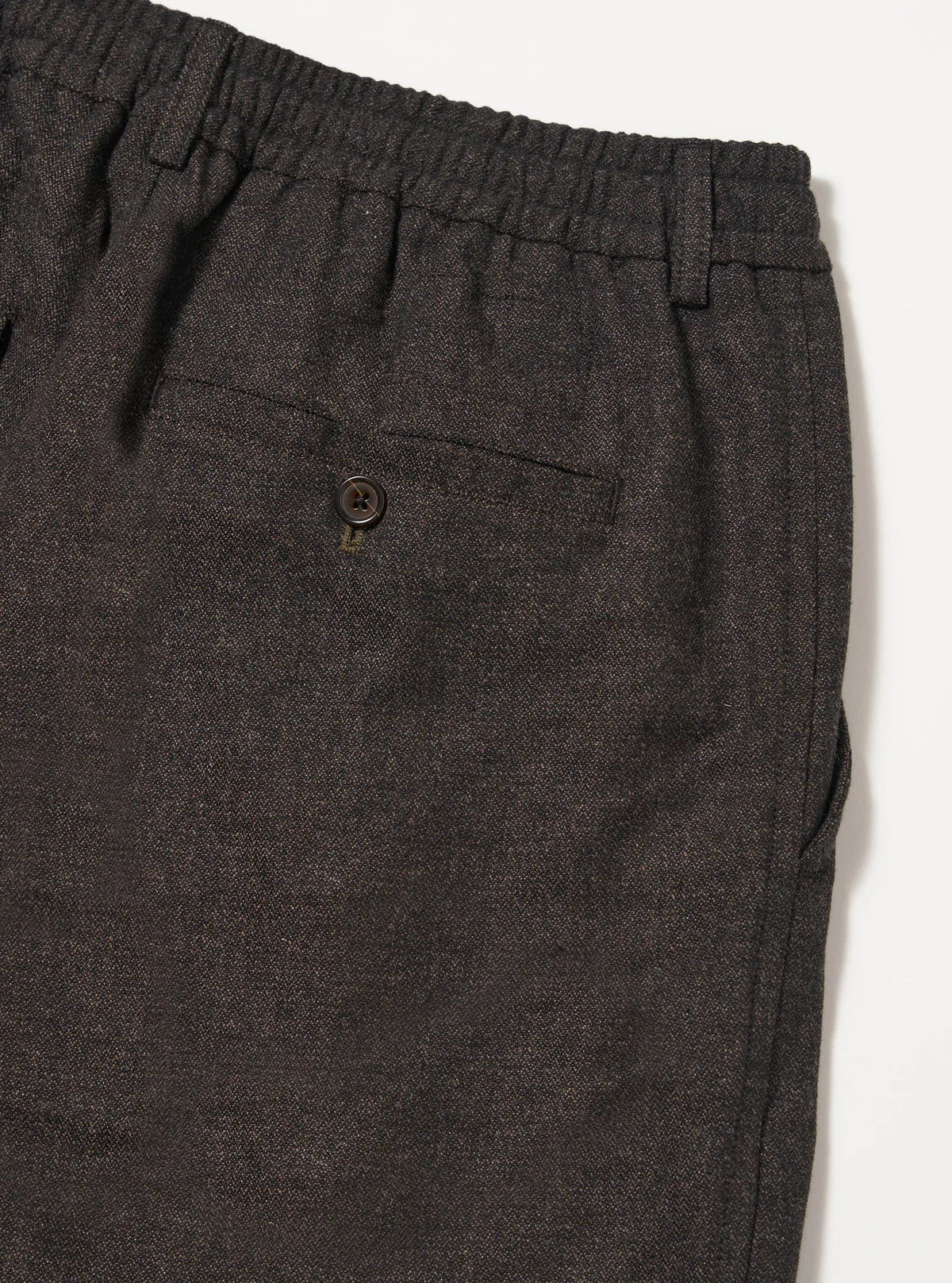 Universal Works - Pleated Track Pant in Brown Upcycled Italian Tweed - Image 4