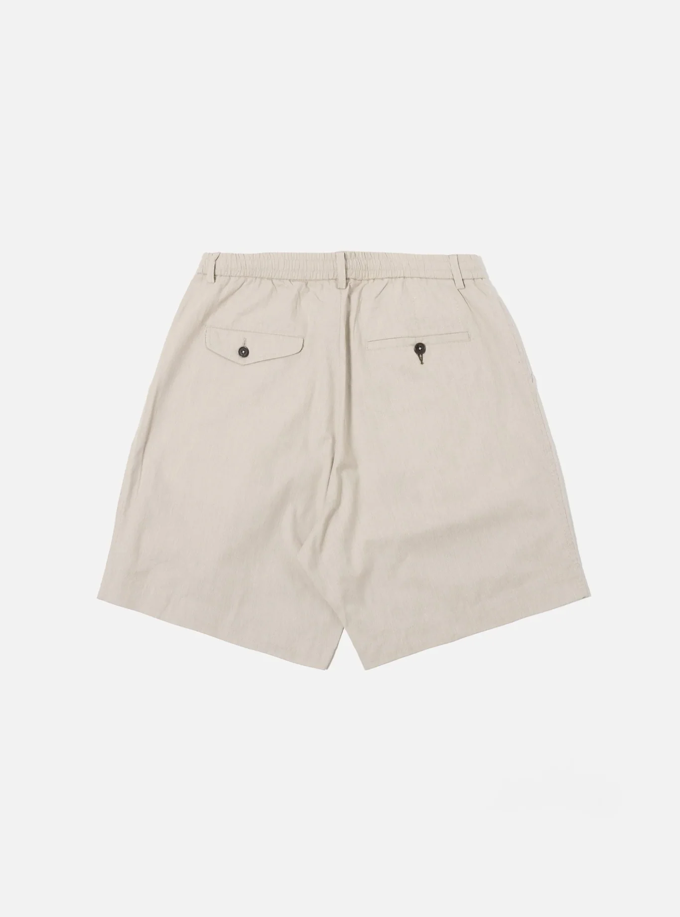 Universal Works - Pleated Track Short in Brown Kennedy Stripe - Image 2