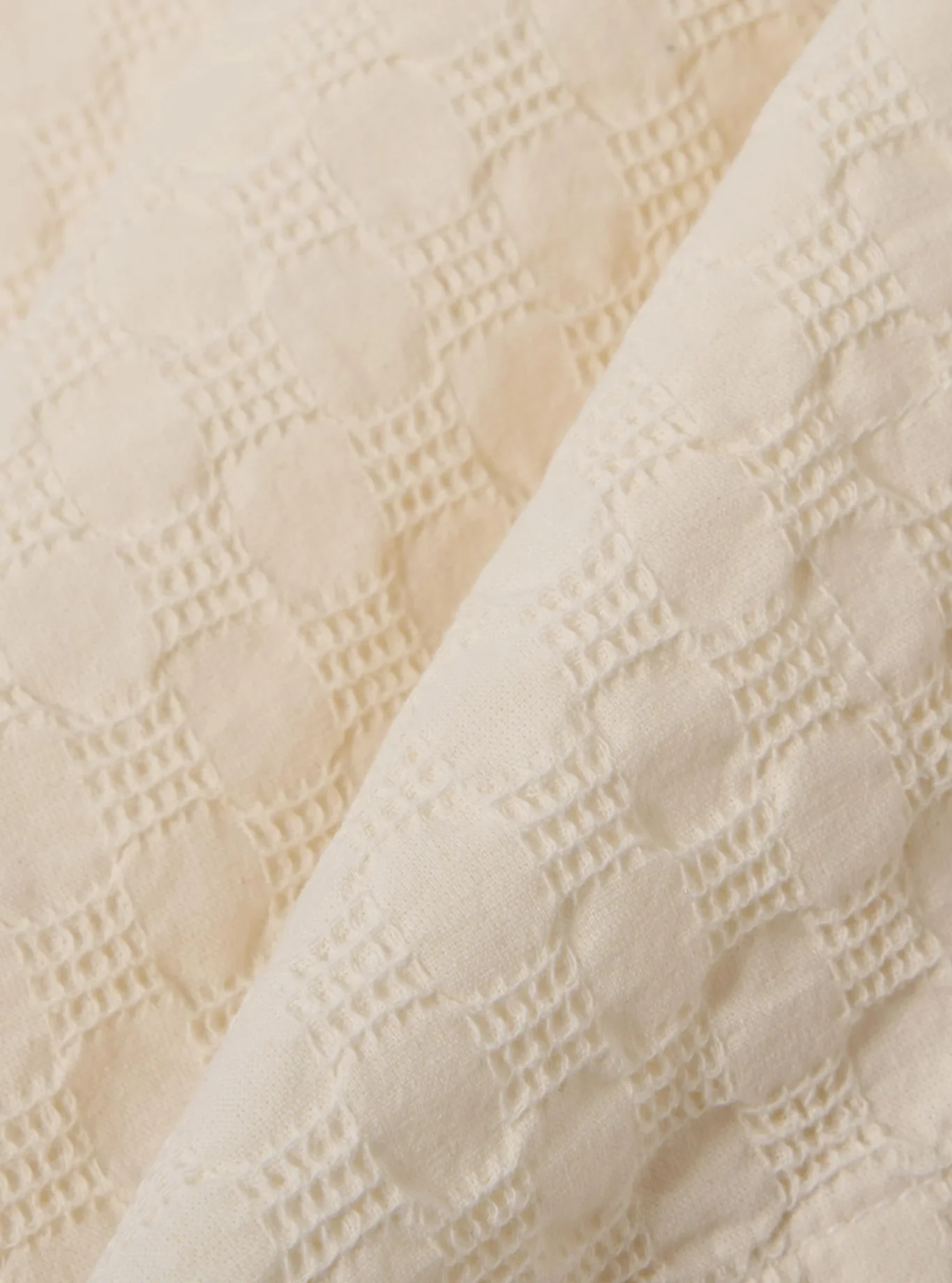 Universal Works - Road Shirt in Ecru Dot Waffle - Image 4