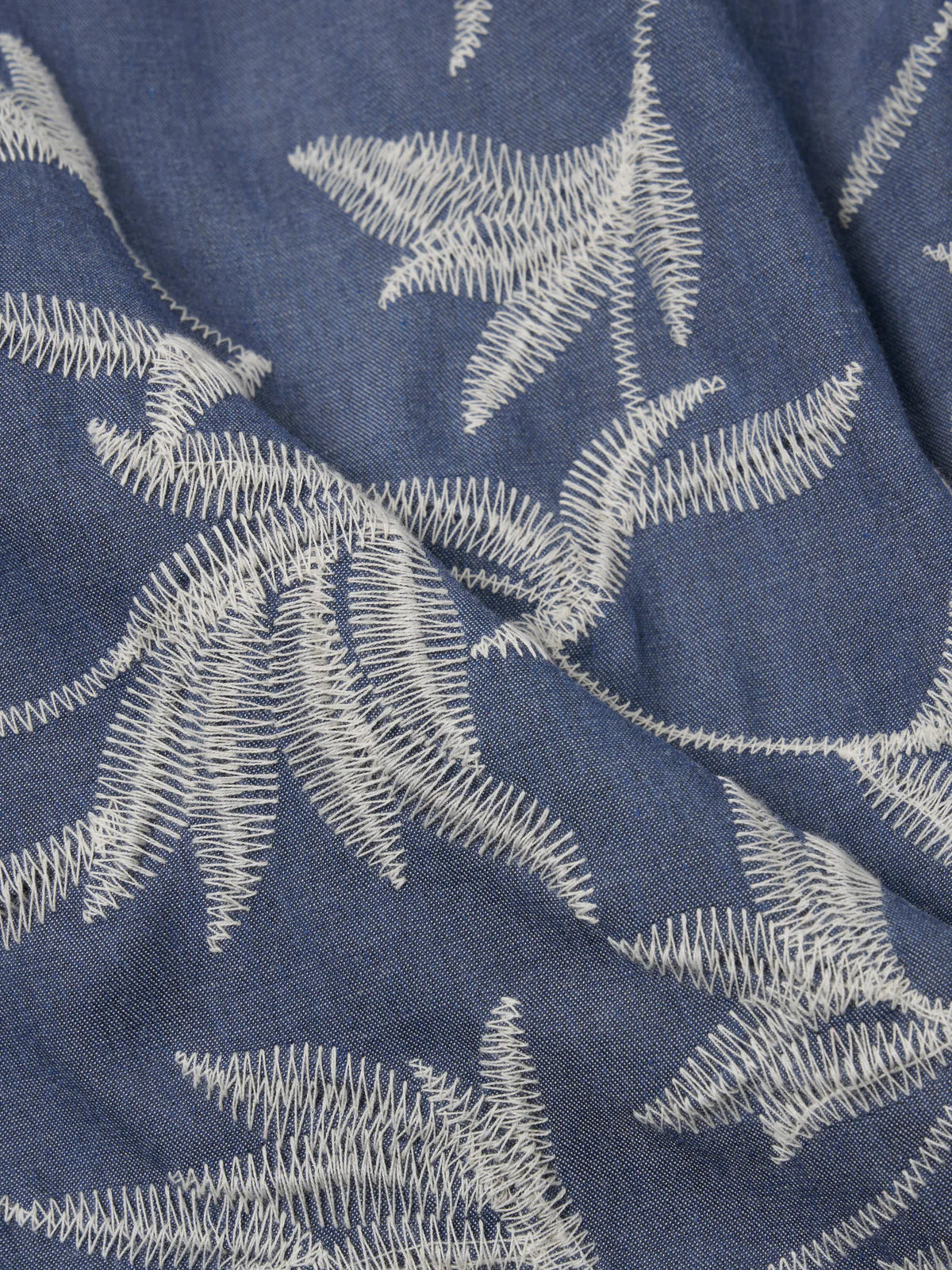Universal Works - Road Shirt in Indigo Summer Jungle Cotton - Image 6