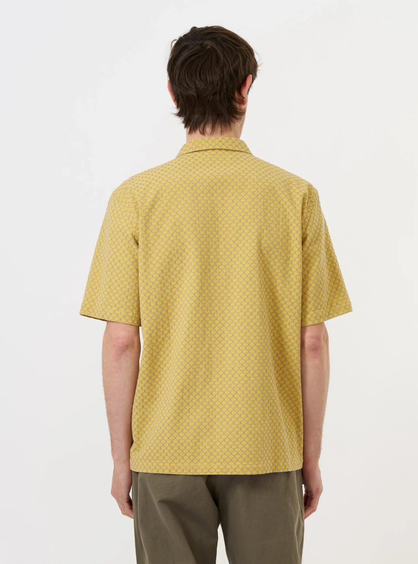 Universal Works - Road Shirt in Yellow Mykonos Cotton - Image 5
