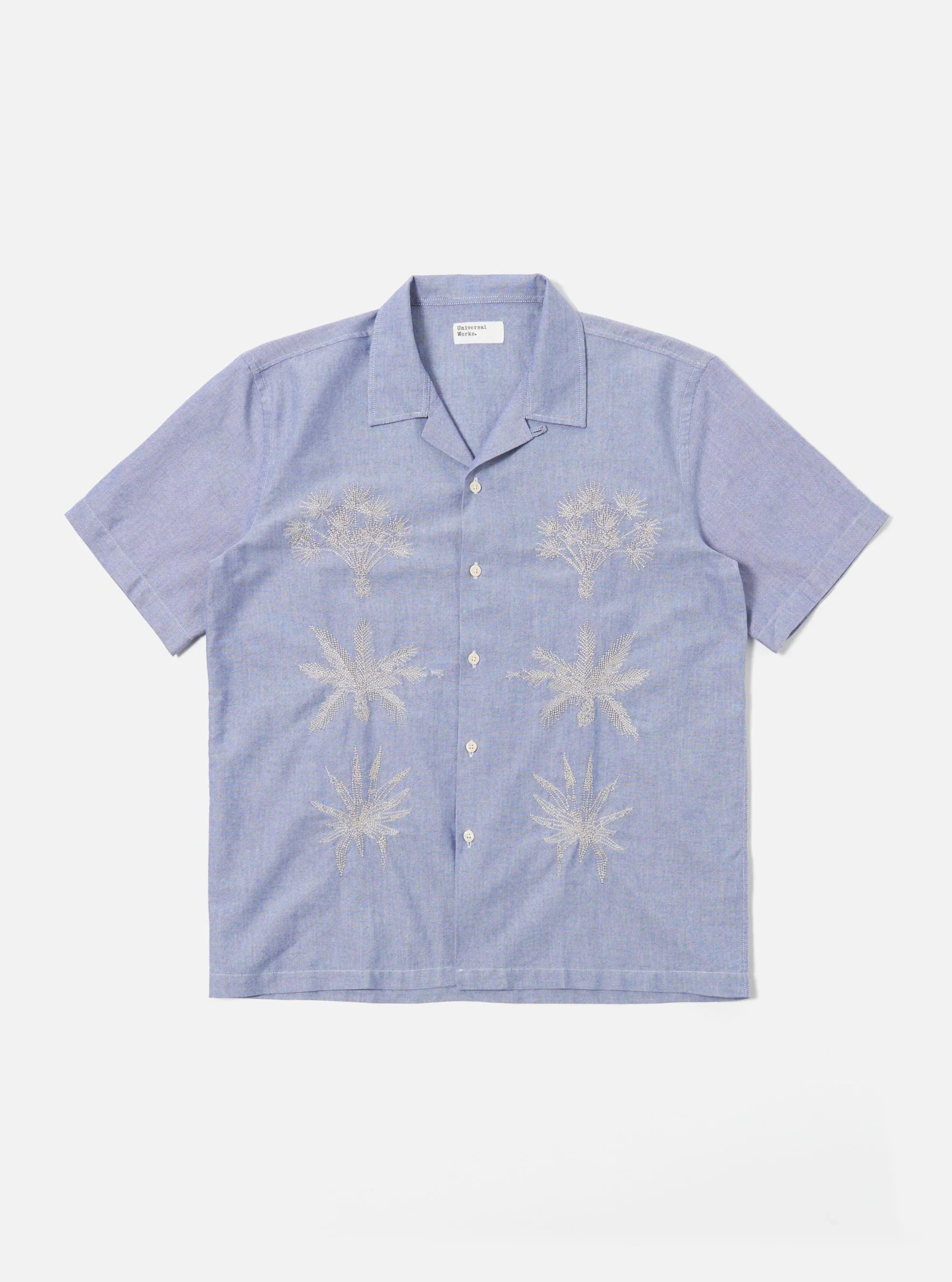 Universal Works - Road Trip Shirt in Blue Oxford Shirting