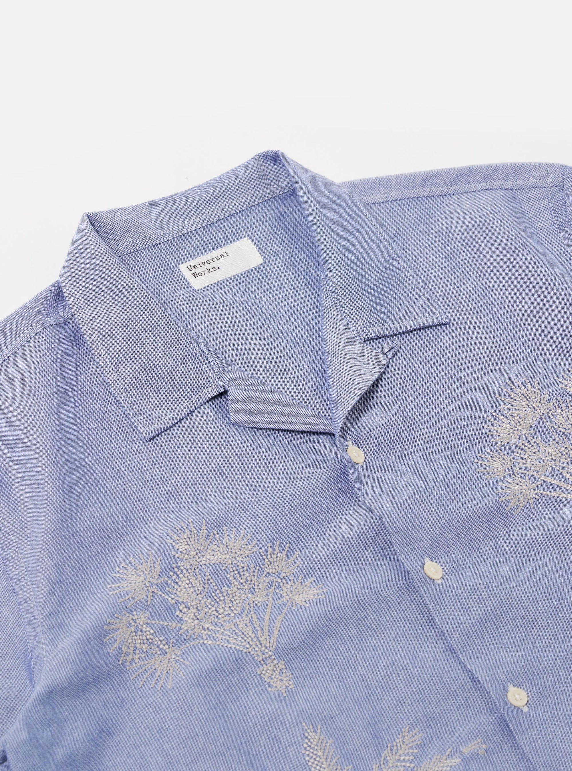 Universal Works - Road Trip Shirt in Blue Oxford Shirting - Image 3