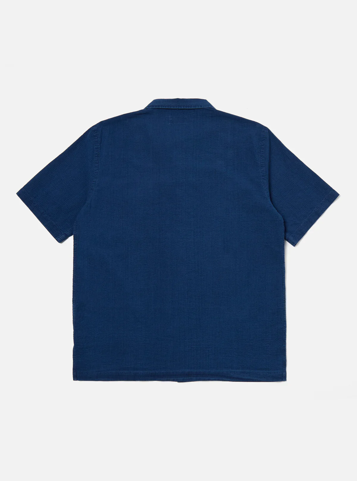 Universal Works - Road Shirt in Washed Indigo Seersucker - Image 2