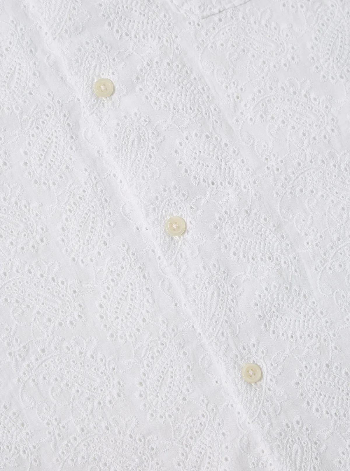 Universal Works - Road Shirt in White Hacoba - Image 5