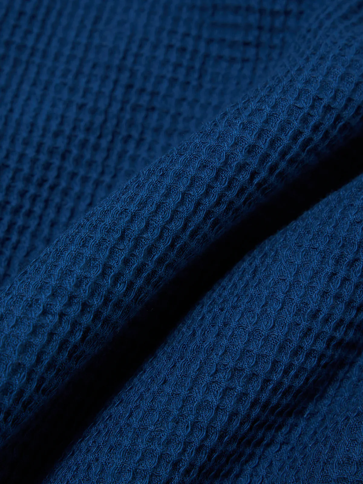 Universal Works - Travail Overshirt in Navy Japanese Waffle - Image 6
