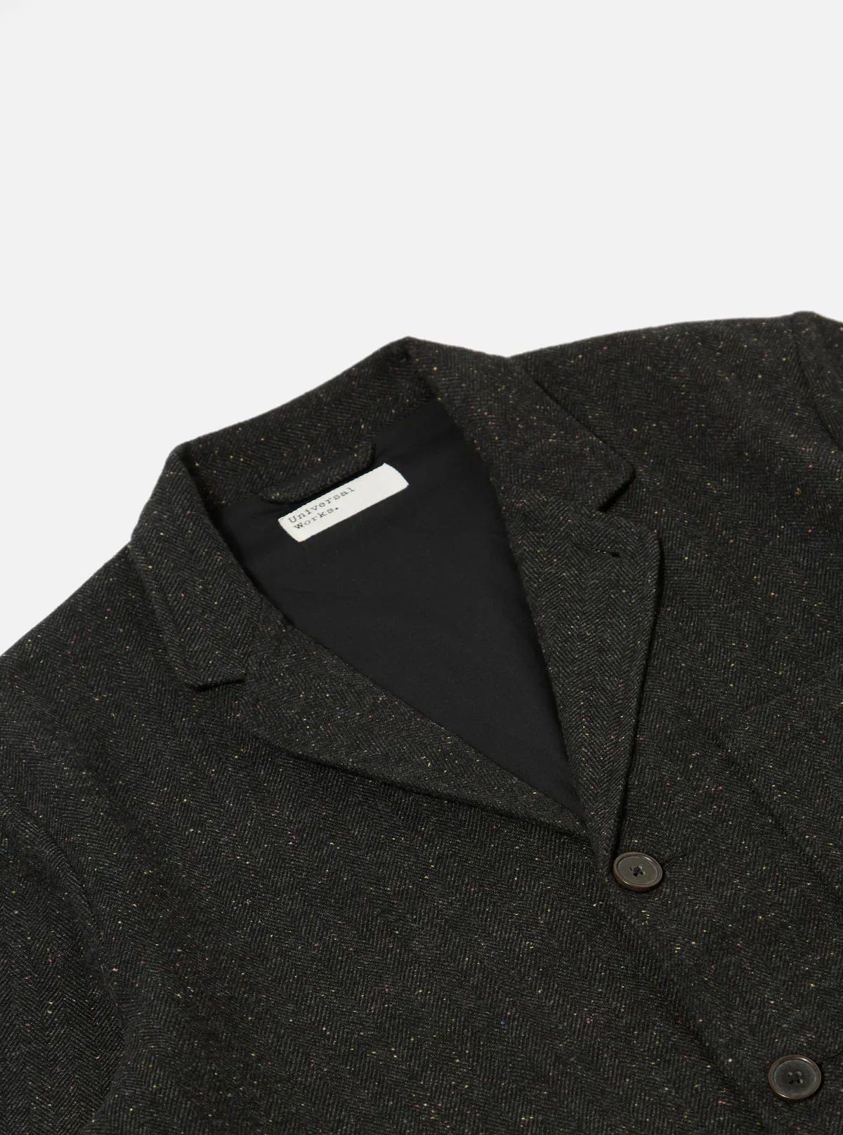 Universal Works - Tweed Three Button Jacket in Black Salt N Pepper - Image 3