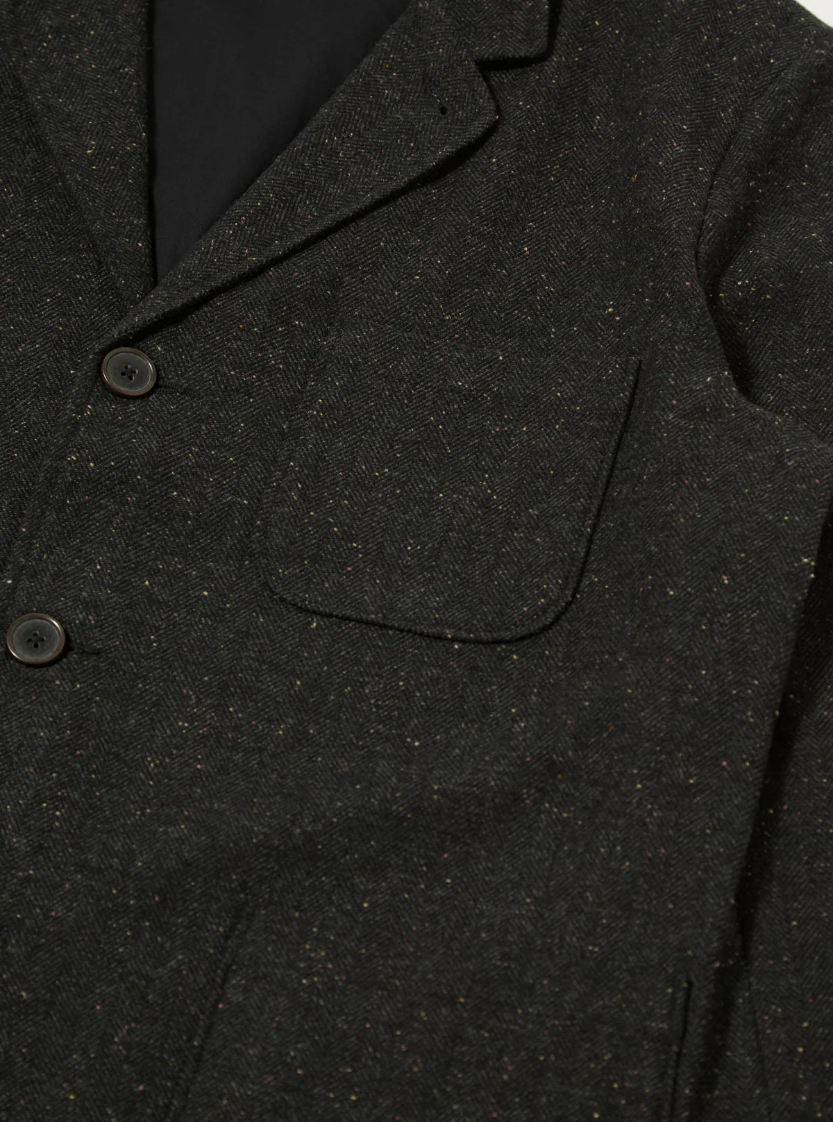 Universal Works - Tweed Three Button Jacket in Black Salt N Pepper - Image 5