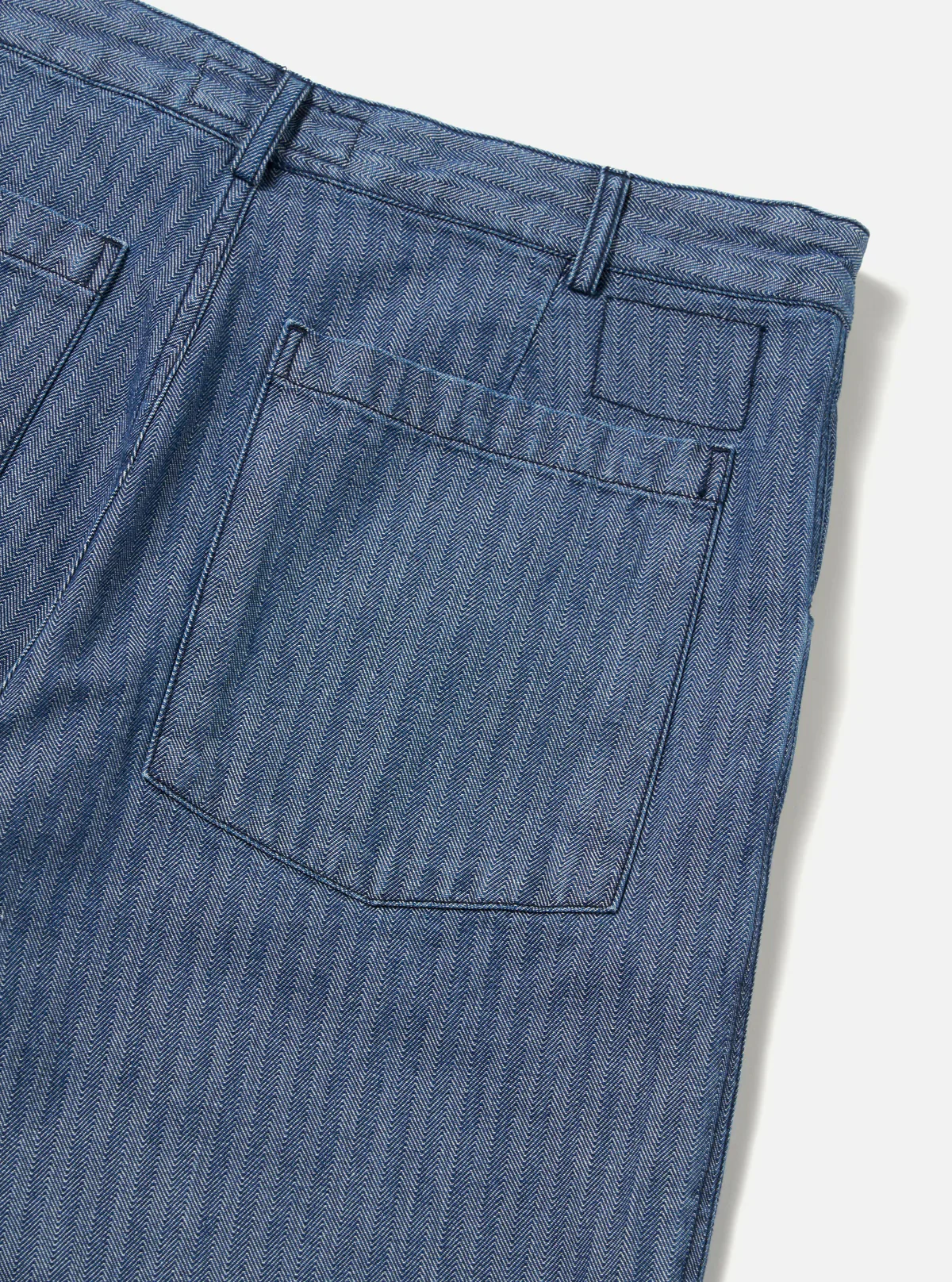 Universal Works - Utility Pant Indigo Denim Herringbone - Image 4