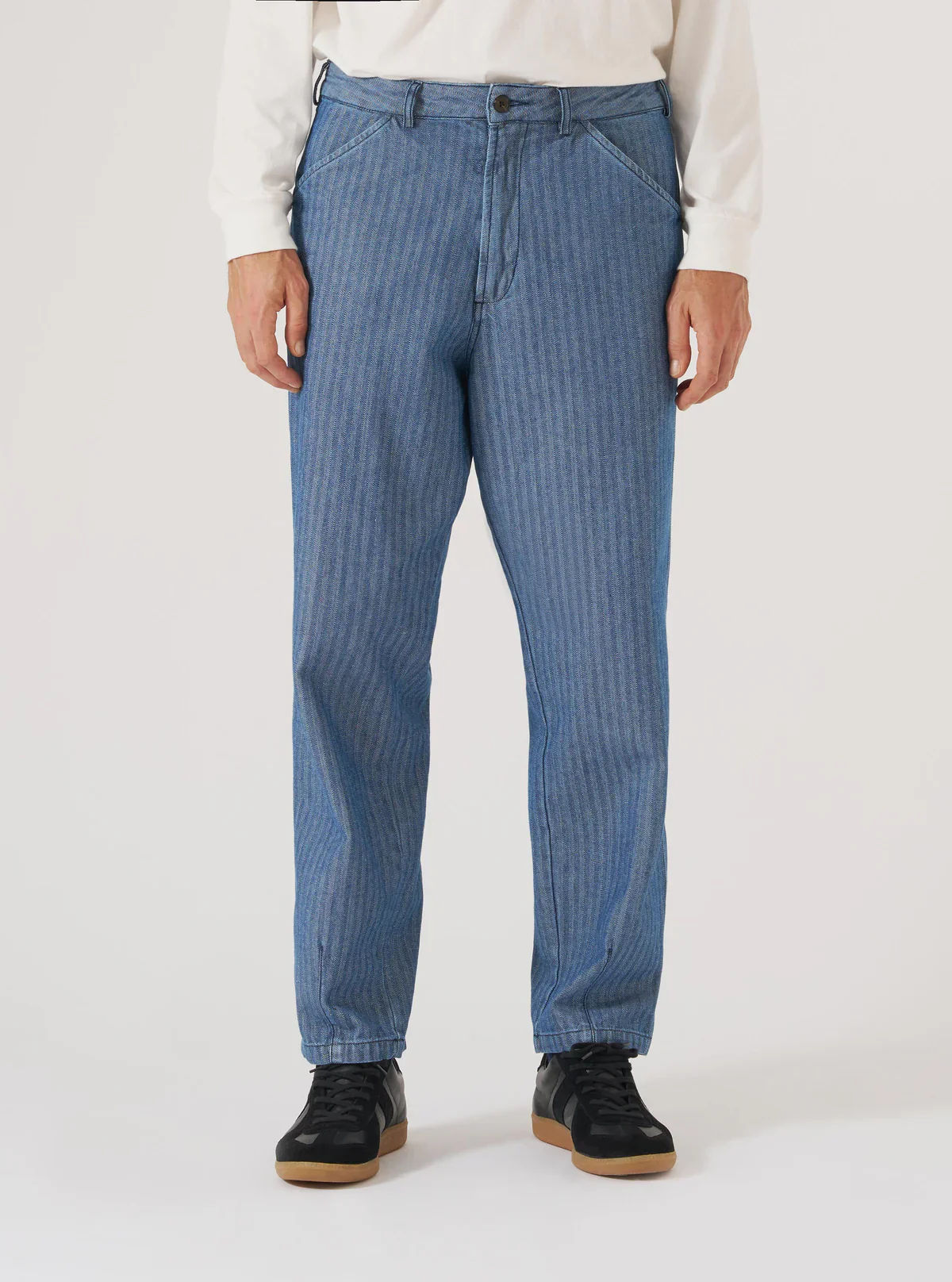 Universal Works - Utility Pant Indigo Denim Herringbone - Image 7