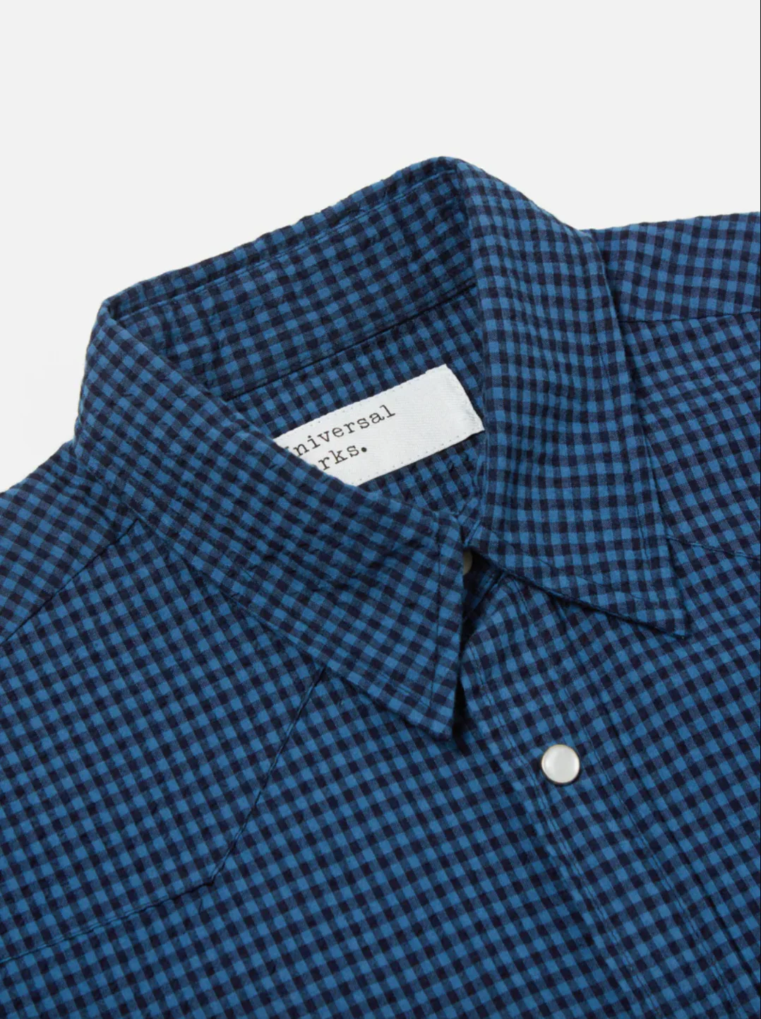 Universal Works- Western Garage Shirt Navy - Image 3