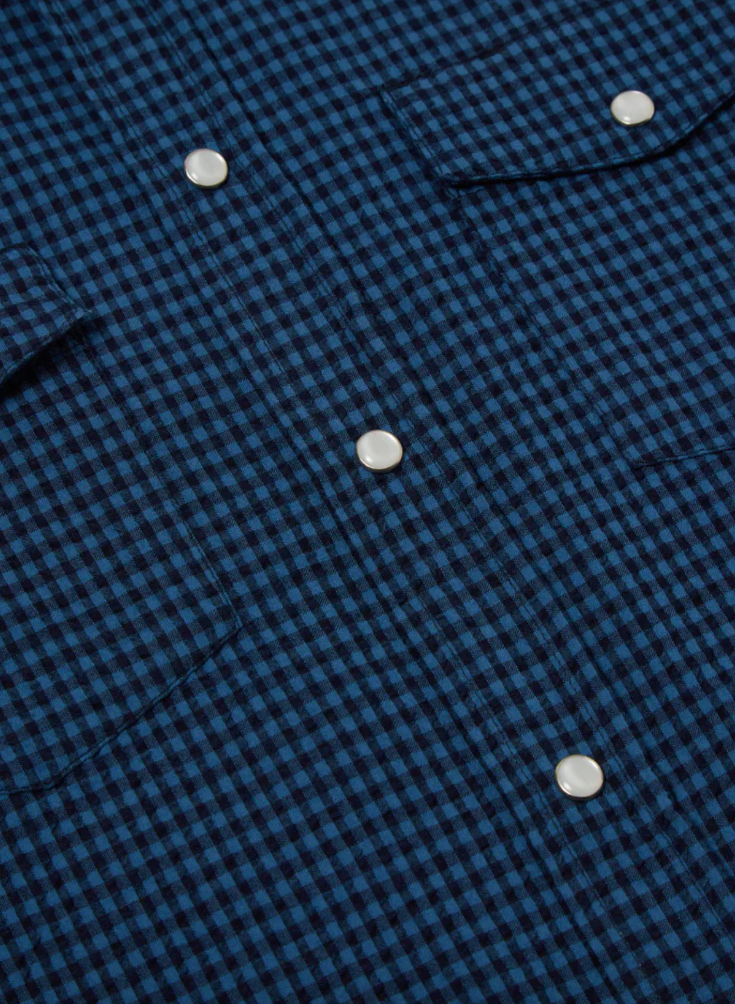 Universal Works- Western Garage Shirt Navy - Image 4