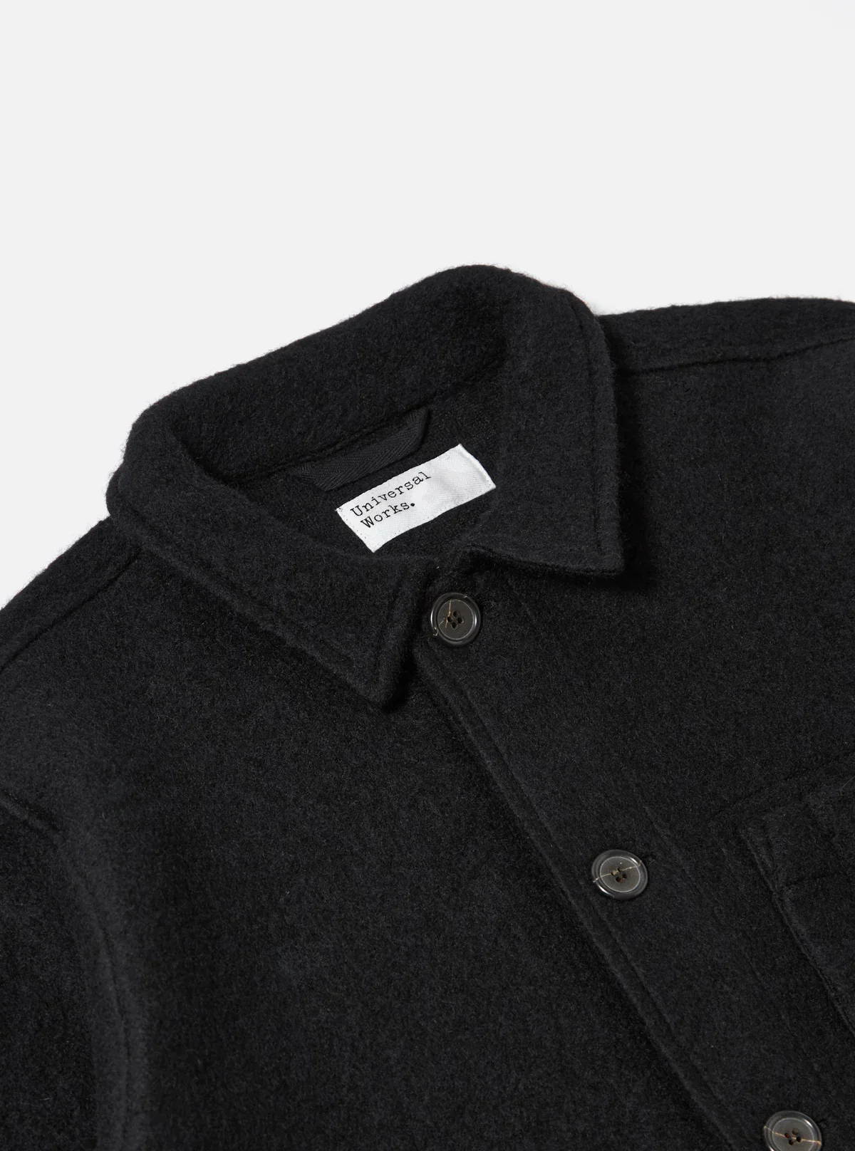 Universal Works - Wool Fleece Field Jacket in Black - Image 3