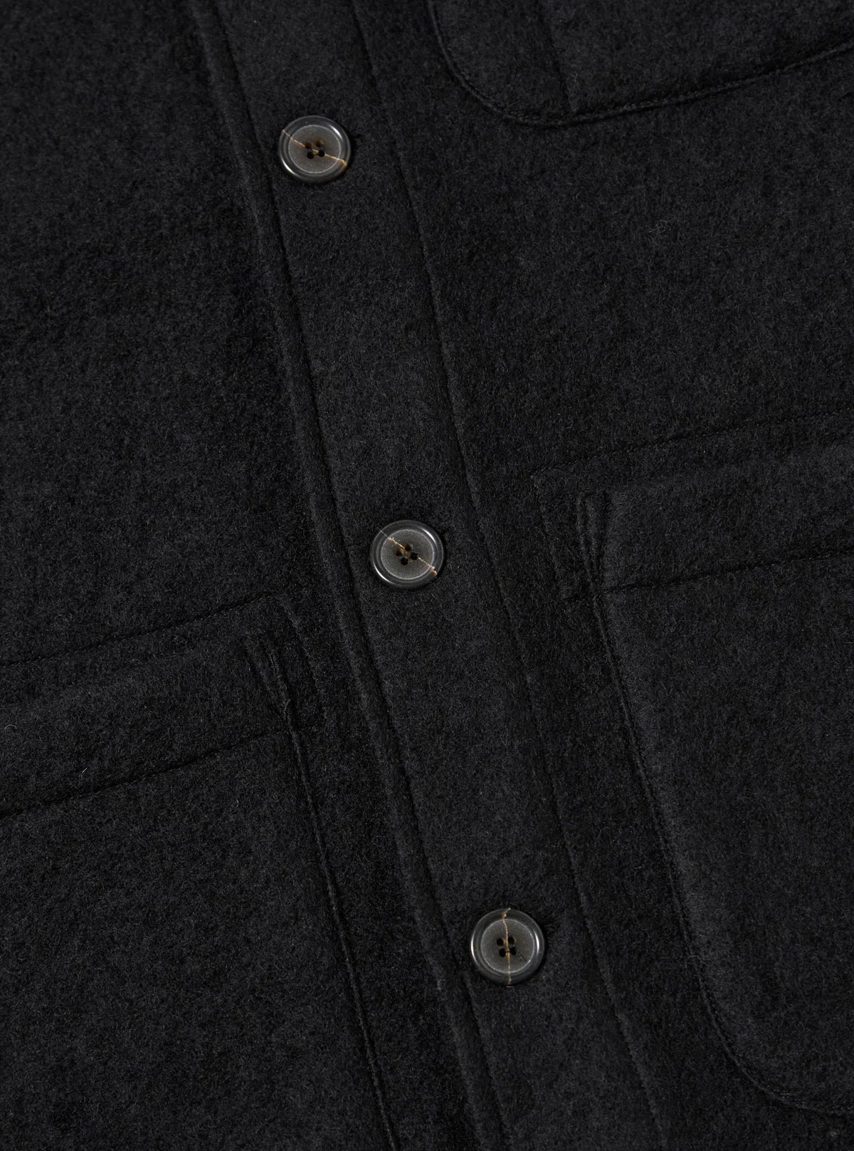 Universal Works - Wool Fleece Field Jacket in Black - Image 5