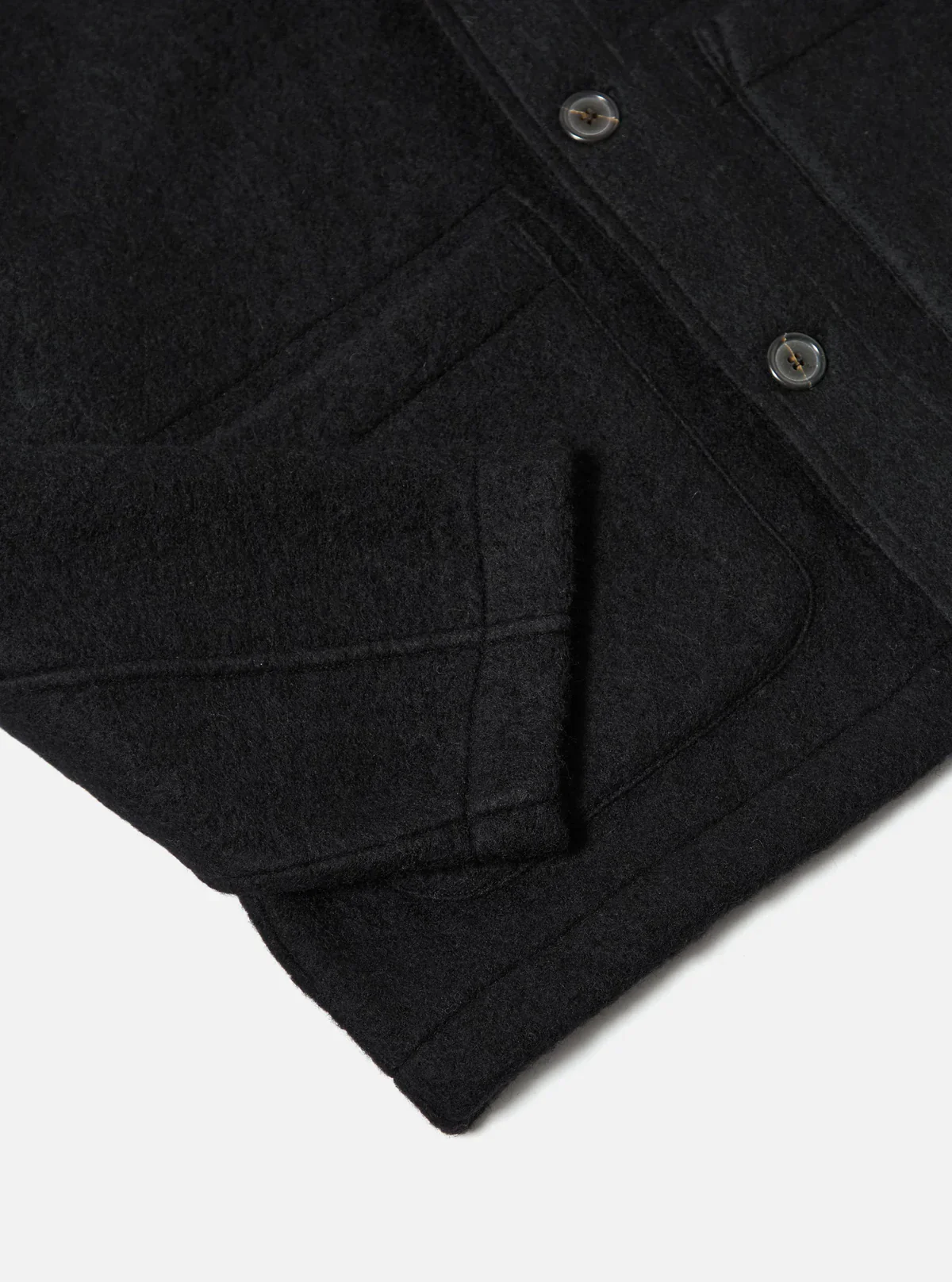 Universal Works - Wool Fleece Field Jacket in Black - Image 6