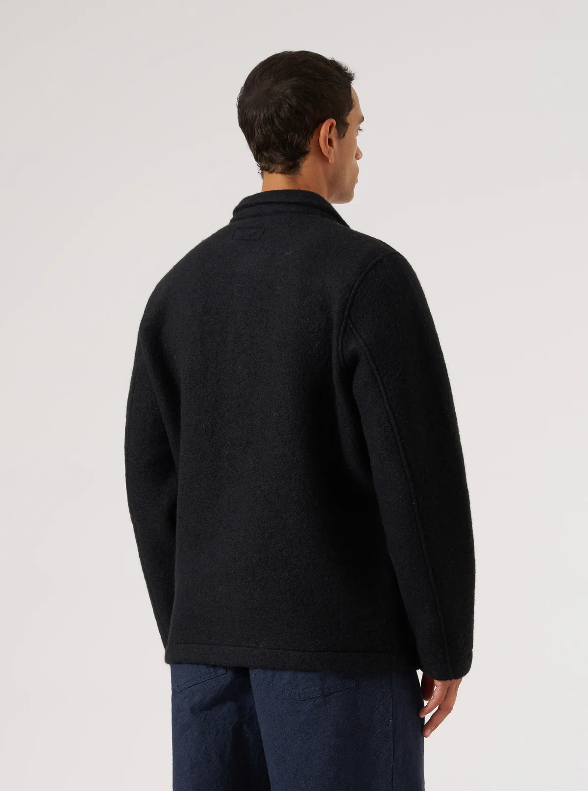 Universal Works - Wool Fleece Field Jacket in Black - Image 9