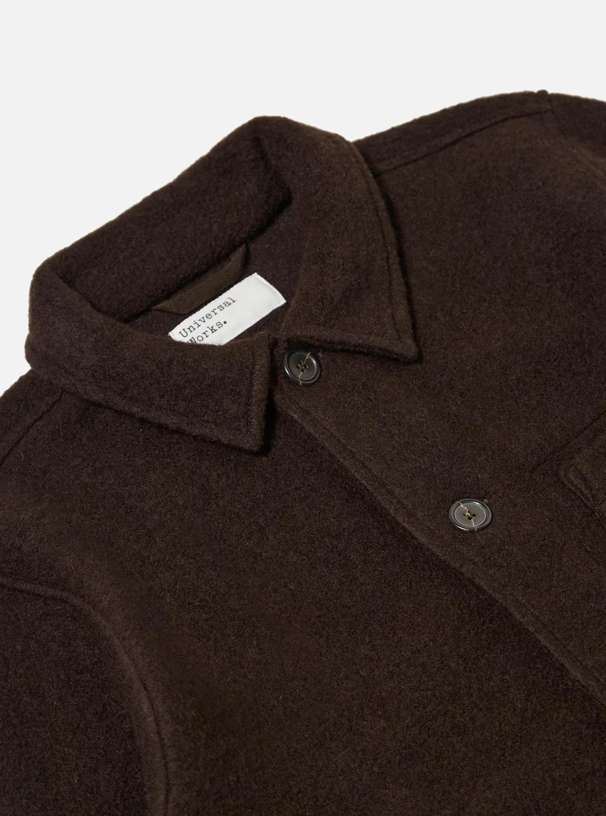 Universal Works - Wool Fleece Field Jacket in Brown - Image 3