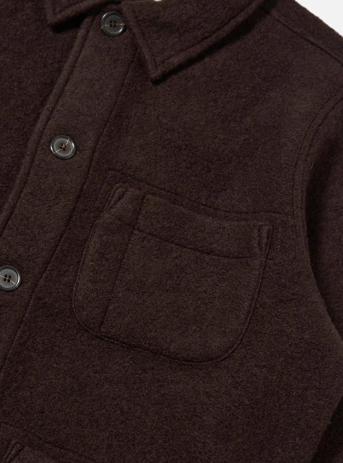 Universal Works - Wool Fleece Field Jacket in Brown - Image 4
