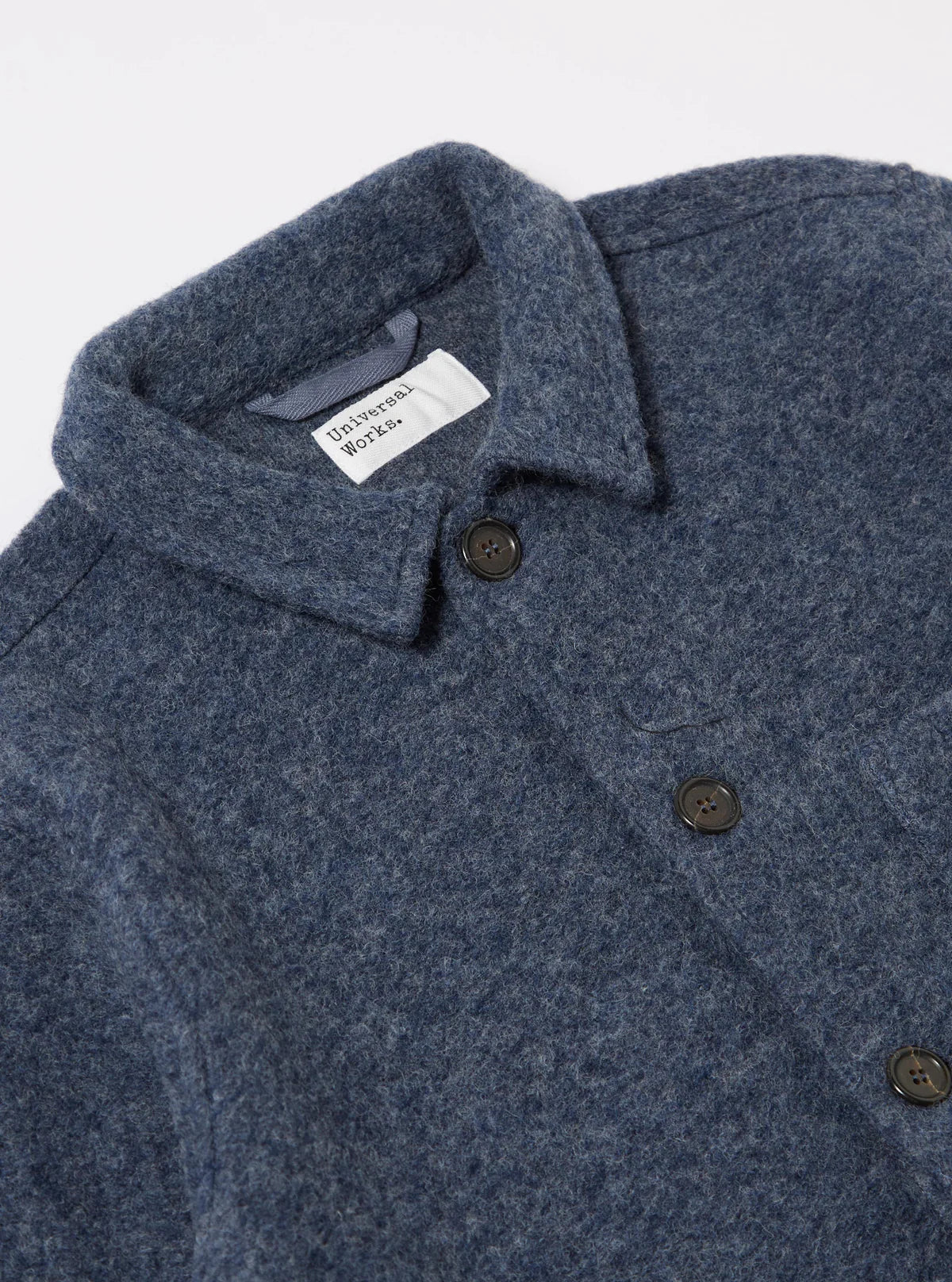 Universal Works - Wool Fleece Field Jacket in Slate Blue - Image 3