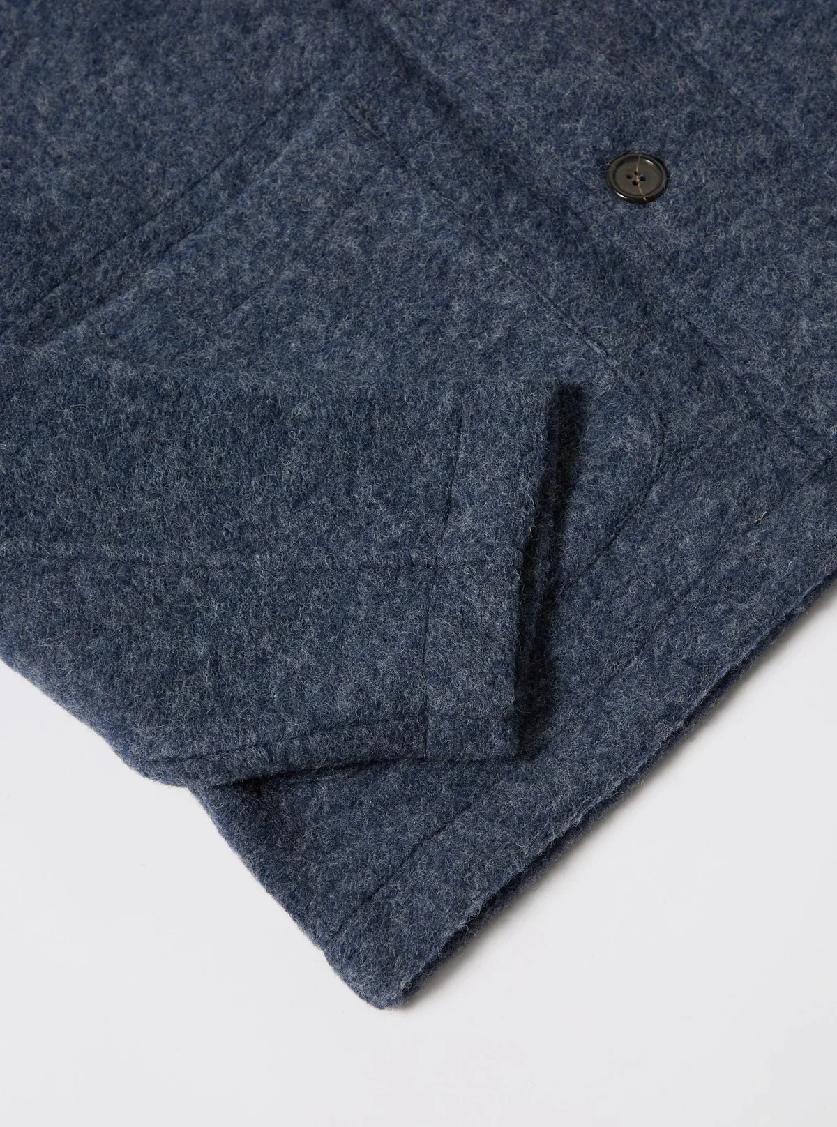 Universal Works - Wool Fleece Field Jacket in Slate Blue - Image 7