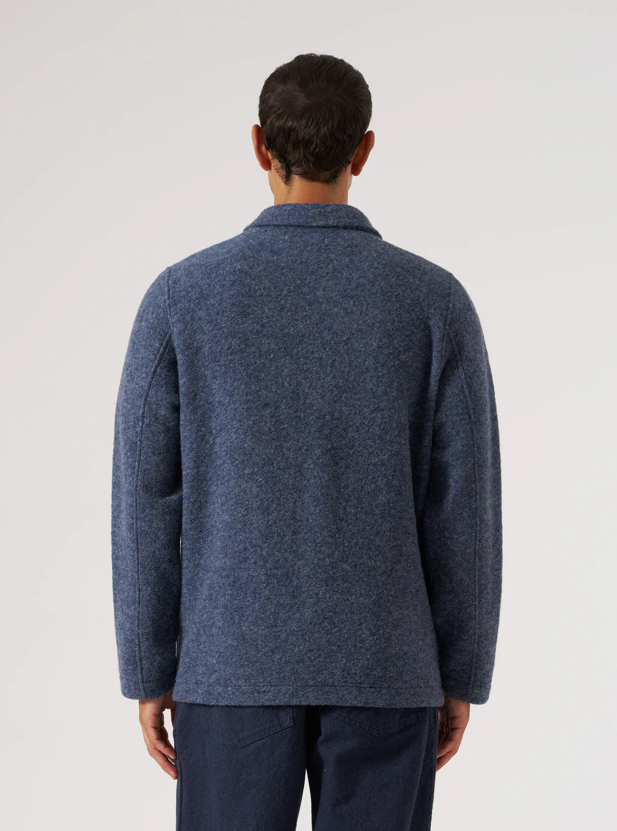 Universal Works - Wool Fleece Field Jacket in Slate Blue - Image 9