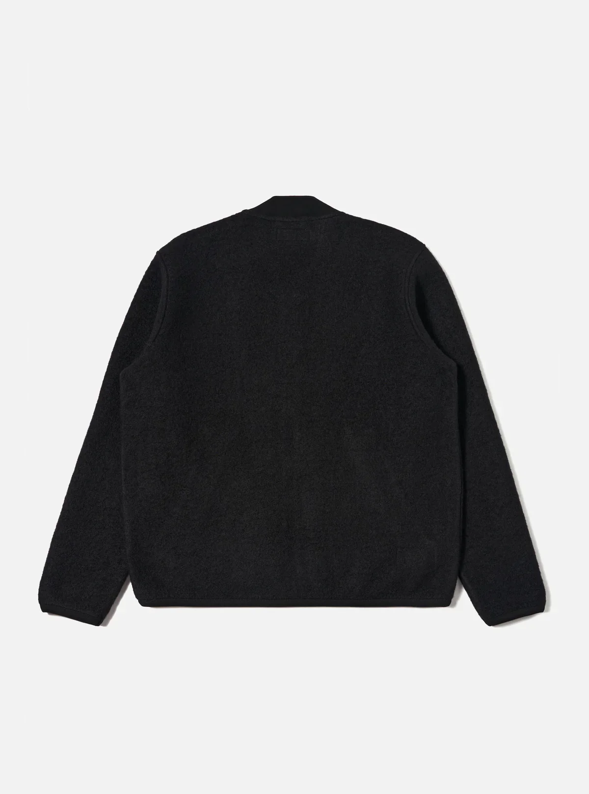 Universal Works - Wool Fleece Zip Bomber in Black - Image 2