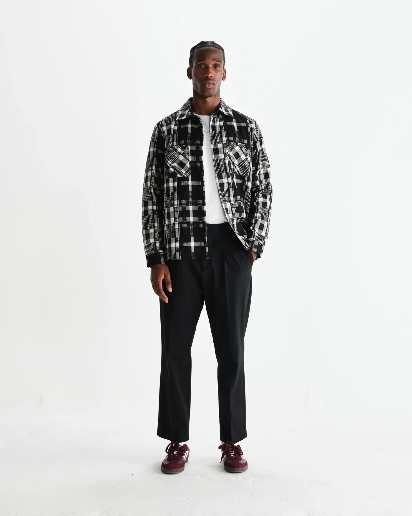 Wax London - Aubyn Black Wool Blend Twill Pleated Trousers - Image 6