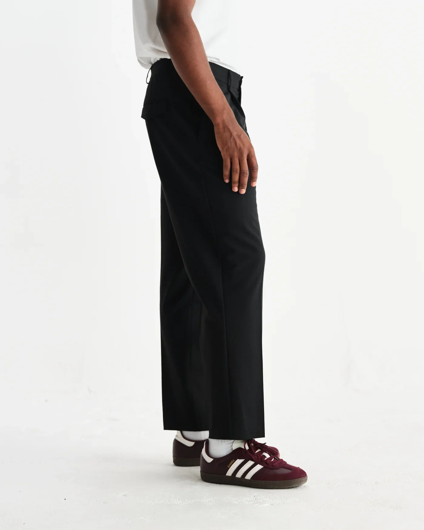 Wax London - Aubyn Black Wool Blend Twill Pleated Trousers - Image 8