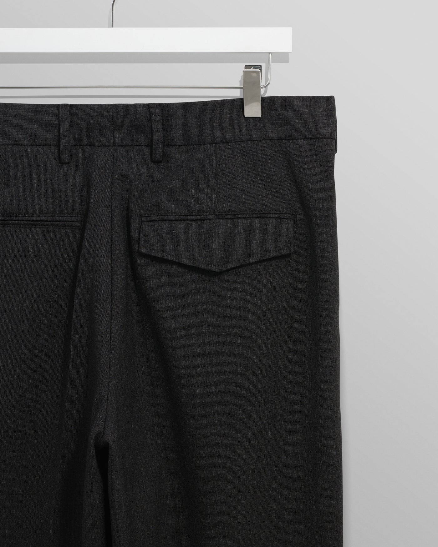 Wax London - Aubyn Charcoal Wool Blend Twill Pleated Trousers - Image 4