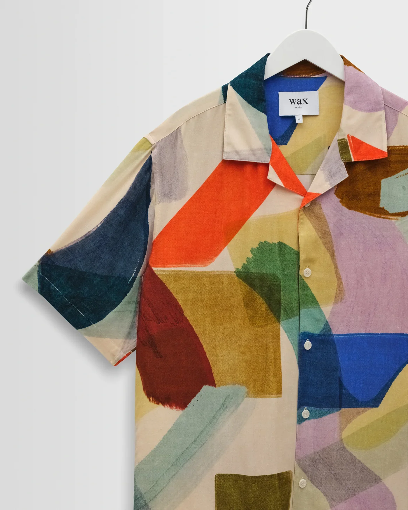Wax London - Didcot Multicolour Painted Shapes Short-Sleeve Shirt - Image 3