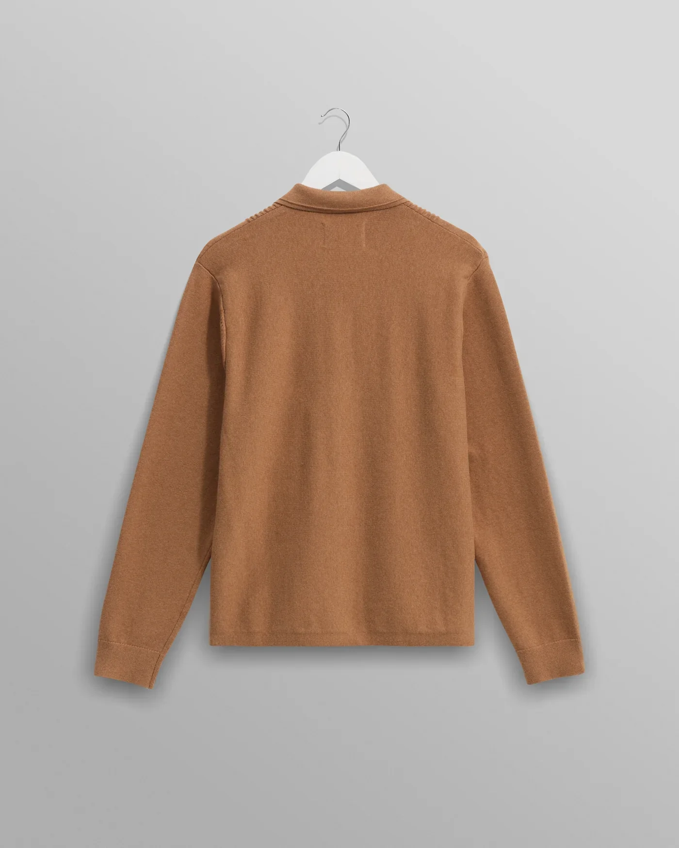 Wax London - Lennox Camel Milano Stripe Knitted Polo - Image 2