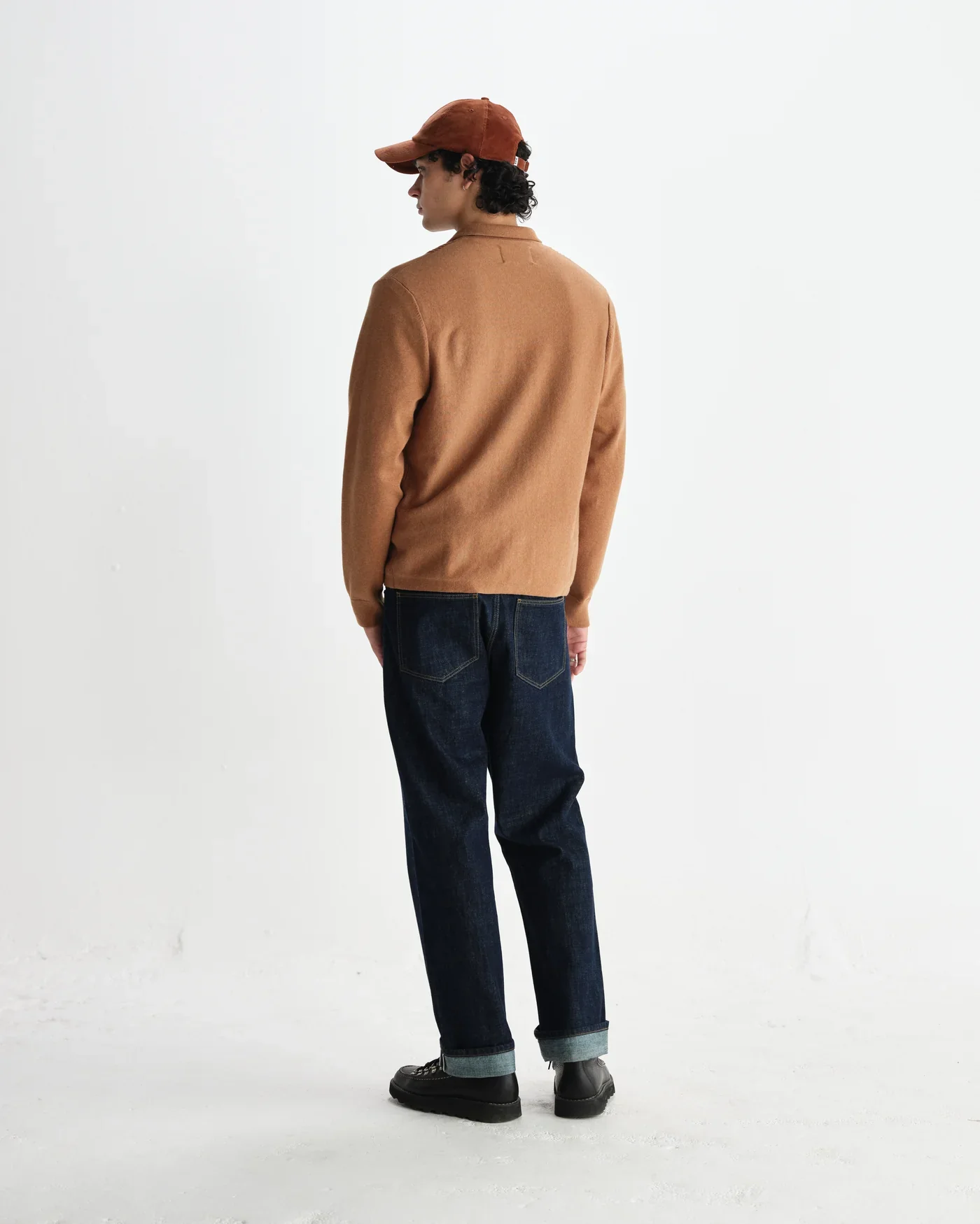 Wax London - Lennox Camel Milano Stripe Knitted Polo - Image 7