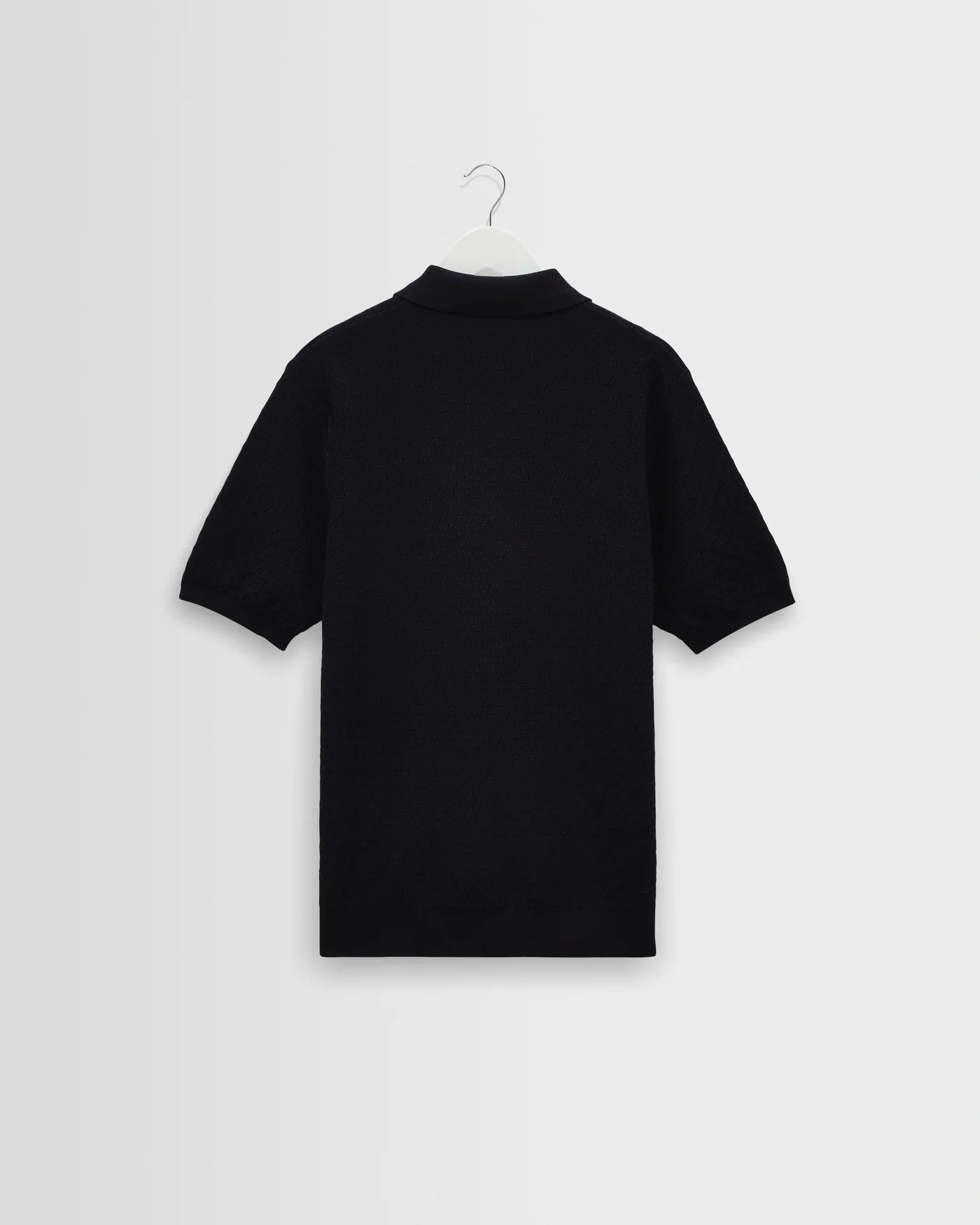 Wax London - Naples Retro Diamond Knitted Polo in Navy - Image 2