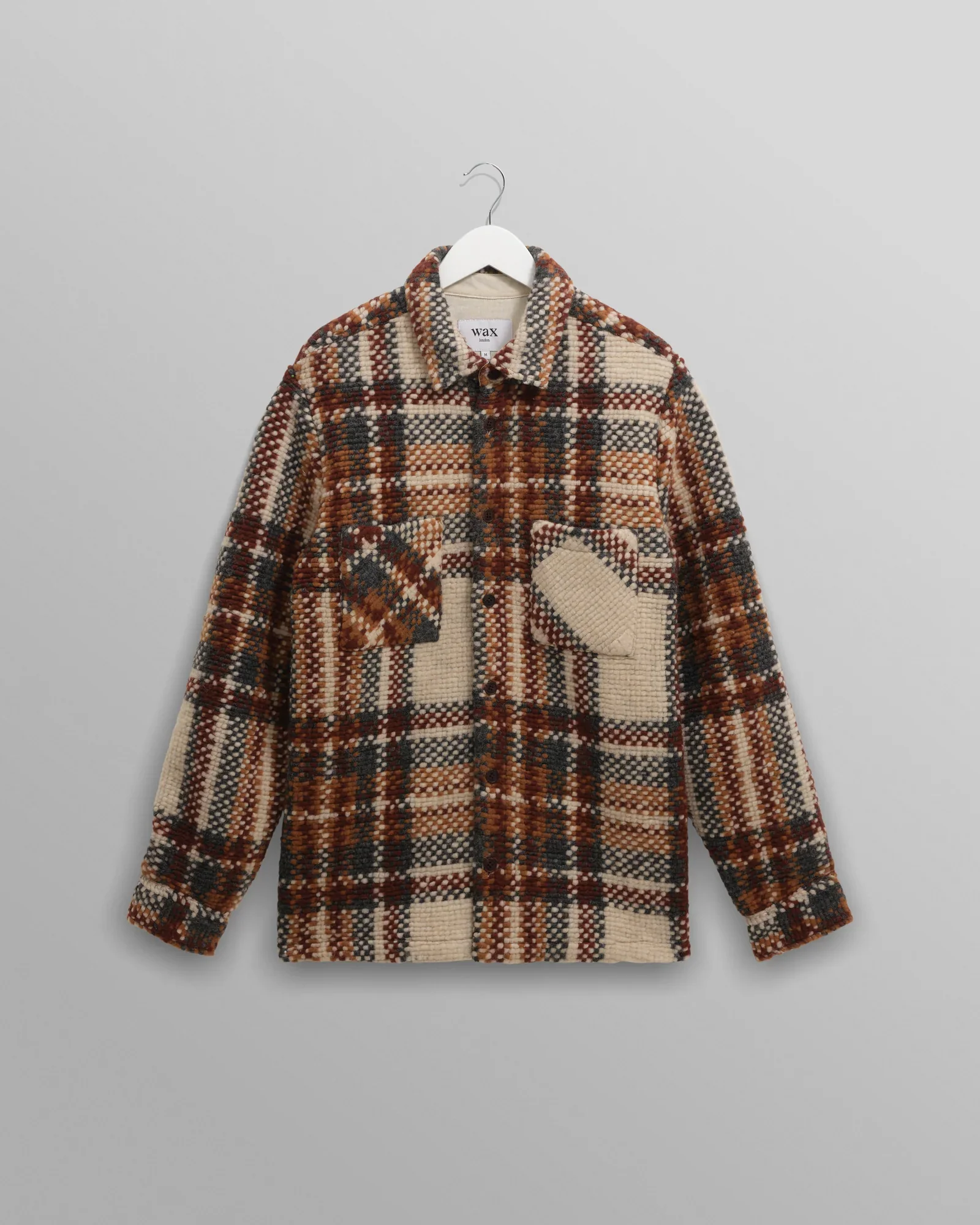 Wax London - Whiting Ecru And Multicolour Wool Bobble Overshirt