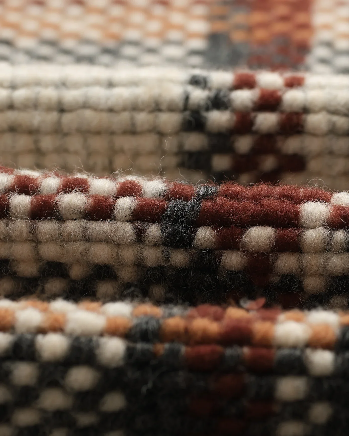 Wax London - Whiting Ecru And Multicolour Wool Bobble Overshirt - Image 4