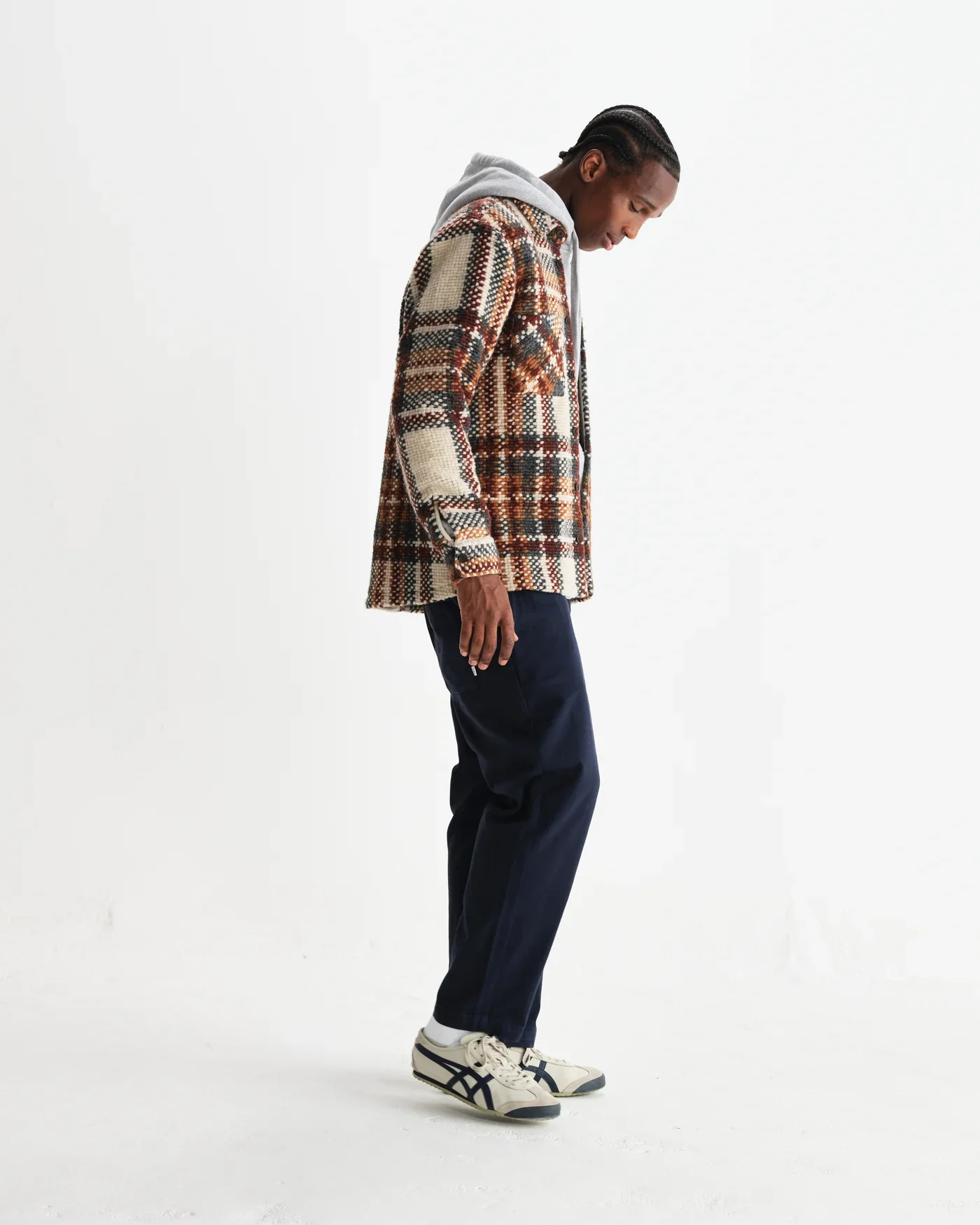 Wax London - Whiting Ecru And Multicolour Wool Bobble Overshirt - Image 6