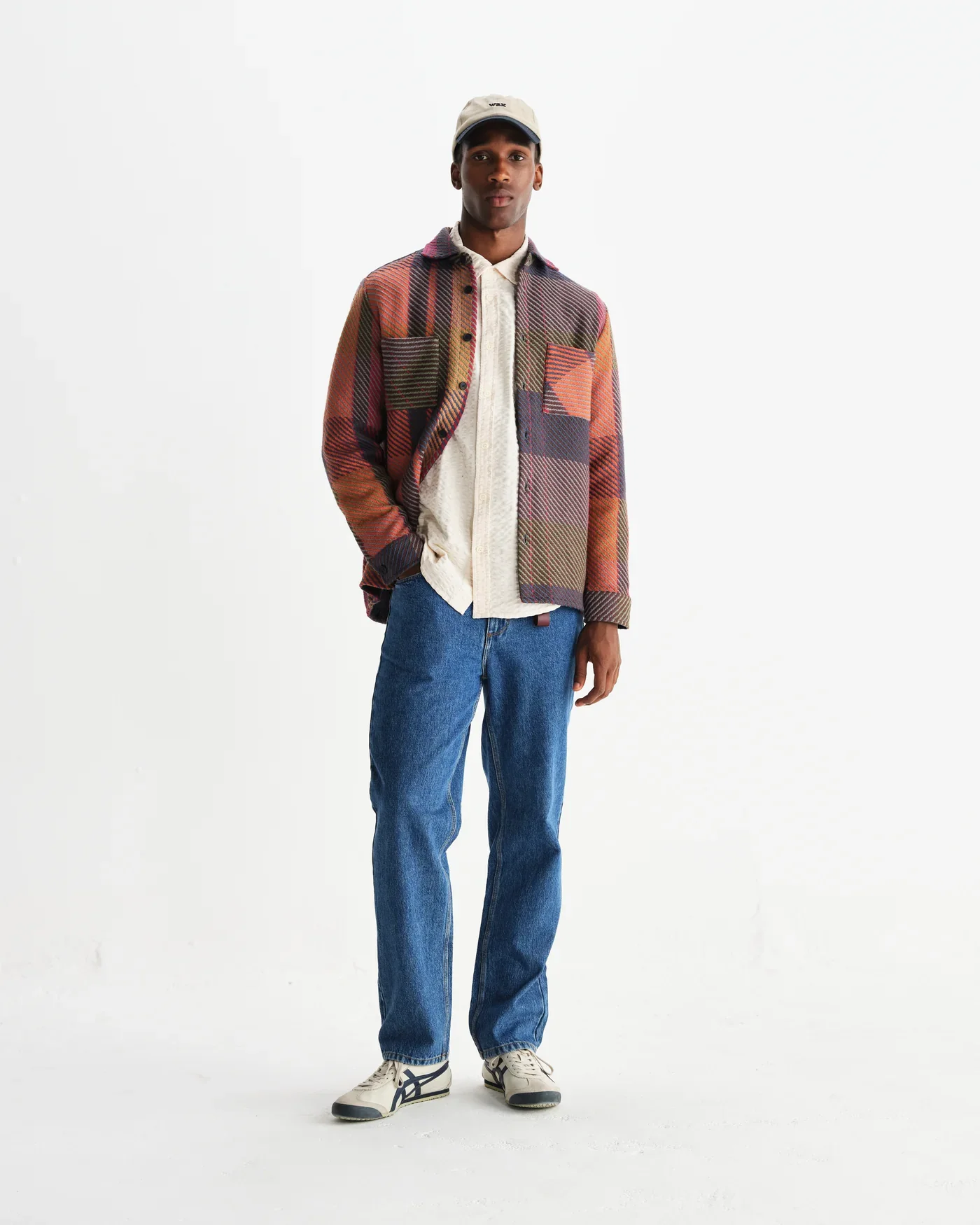 Wax London - Whiting Orange And Multicolour Tempo Check Overshirt - Image 5