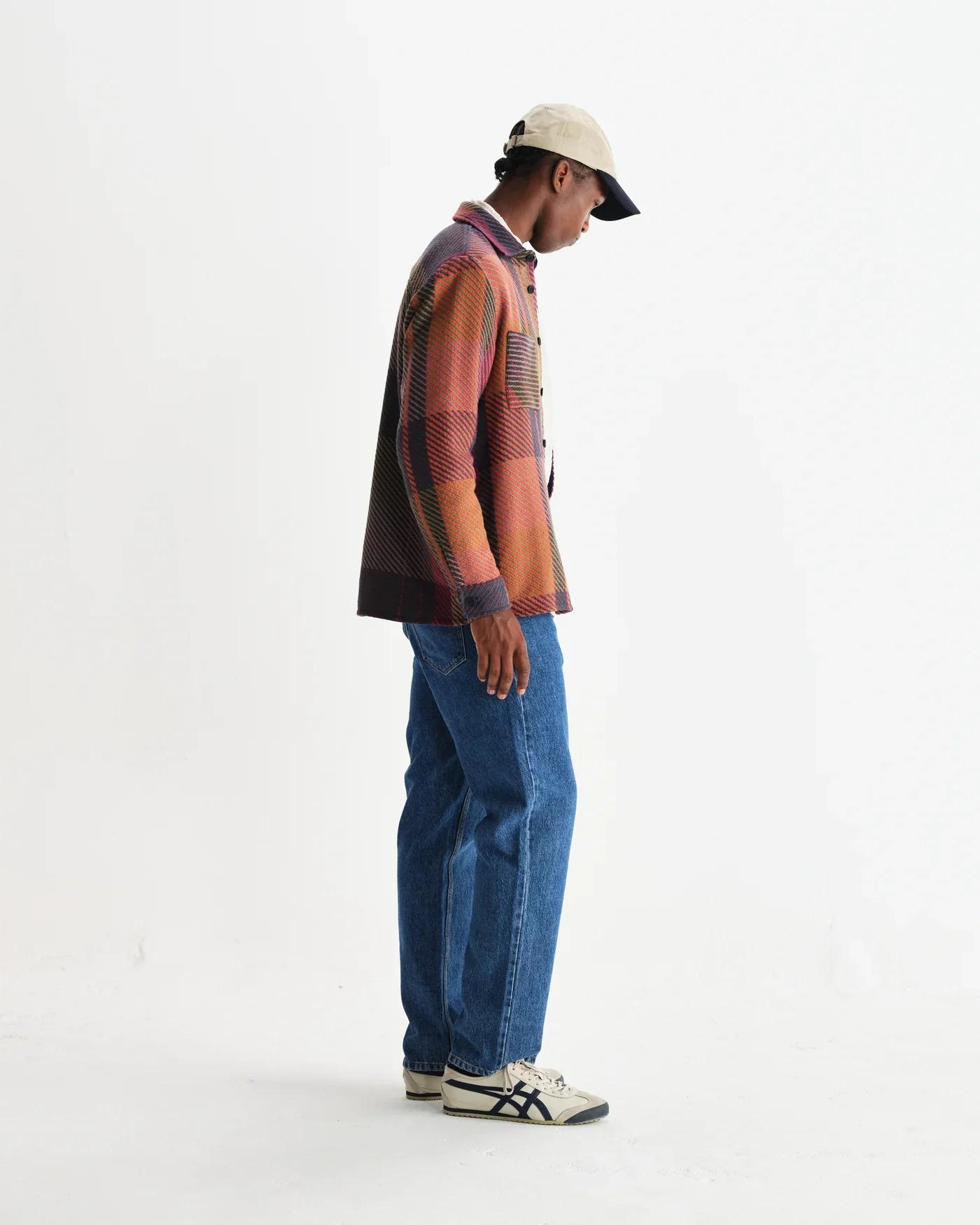 Wax London - Whiting Orange And Multicolour Tempo Check Overshirt - Image 6